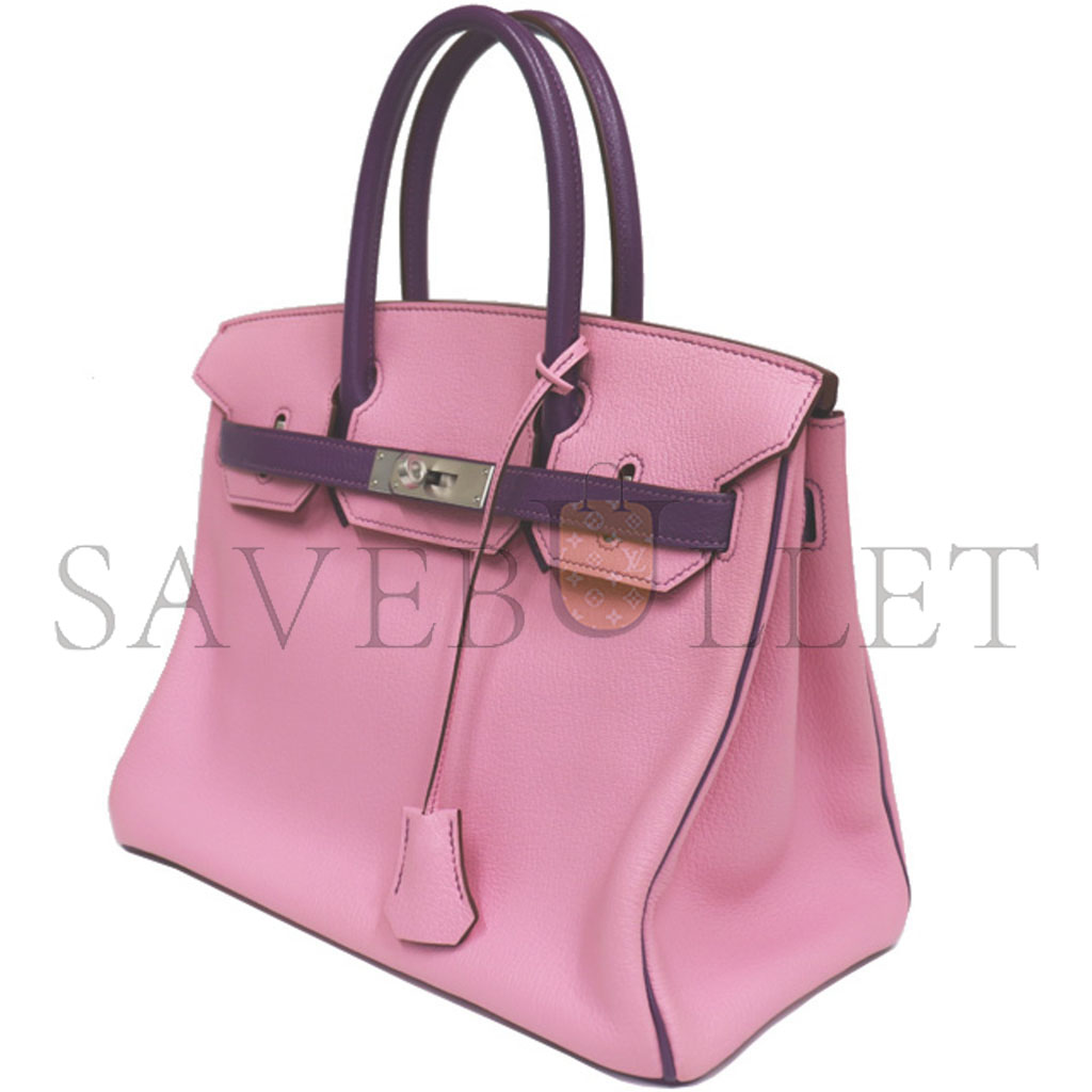 H**mes master birkin 30 epsom malva and anemone purple silver buckle 5010502009566 (30*23*15cm)